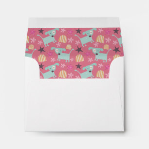 Puppies, Stars, and Flowers Envelope