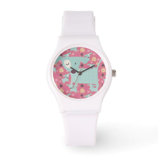 Puppies, Stars, and Flowers Watch (Front)
