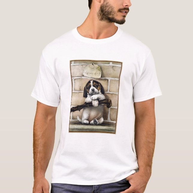"Puppy, 4 Weeks Old" T-Shirt (Front)