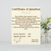 Puppy Adoption Certificate (Standing Front)