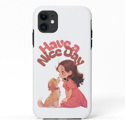 puppy and girl 001 iPhone 11 case