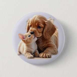 Puppy and Kitten Button