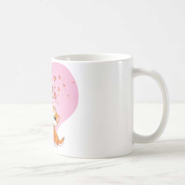 Puppy  and Kitten Hearts Coffee Mug (Right)