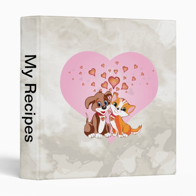 Puppy and Kitten Love Binder (Front/Spine)