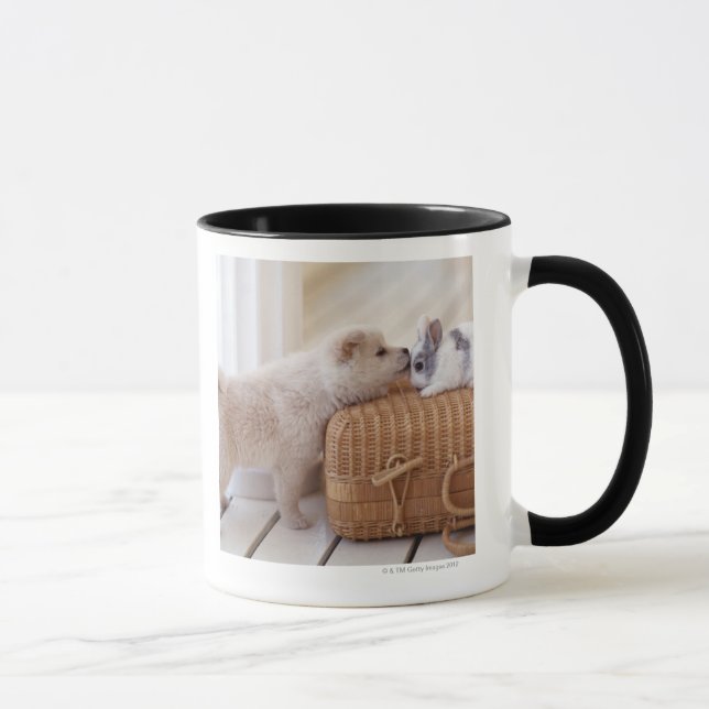 Puppy and rabbit mug (Right)