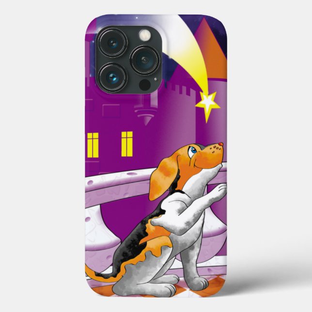 puppy and telescope in the castle Case-Mate iPhone case (Back)