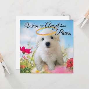 Puppy Angel Flat Card