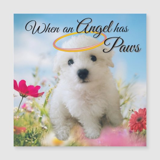 Puppy Angel Magnetic Card (Front)