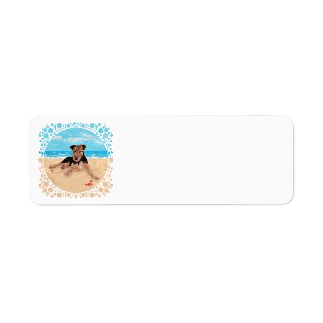 Puppy at the Beach Label (Front)