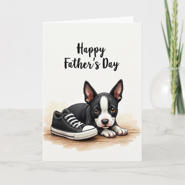 Puppy Athletic Shoe Father Card (Front)