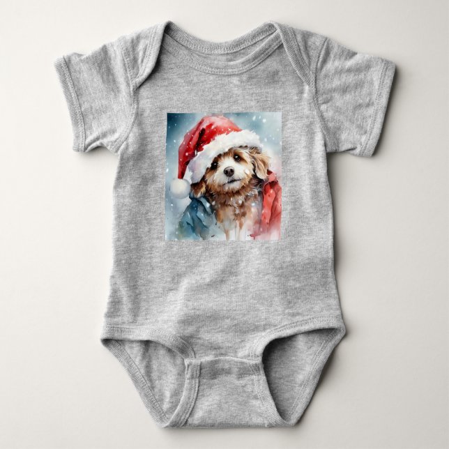 Puppy  baby bodysuit (Front)