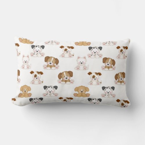 Puppy baby nursery kids bedding lumbar pillow