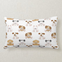 Puppy baby nursery kids bedding lumbar pillow