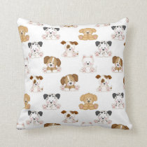 Puppy baby nursery kids bedding throw pillow