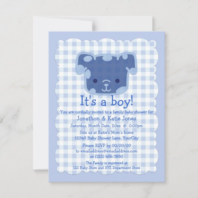 Puppy Baby Shower Invitation (Front)