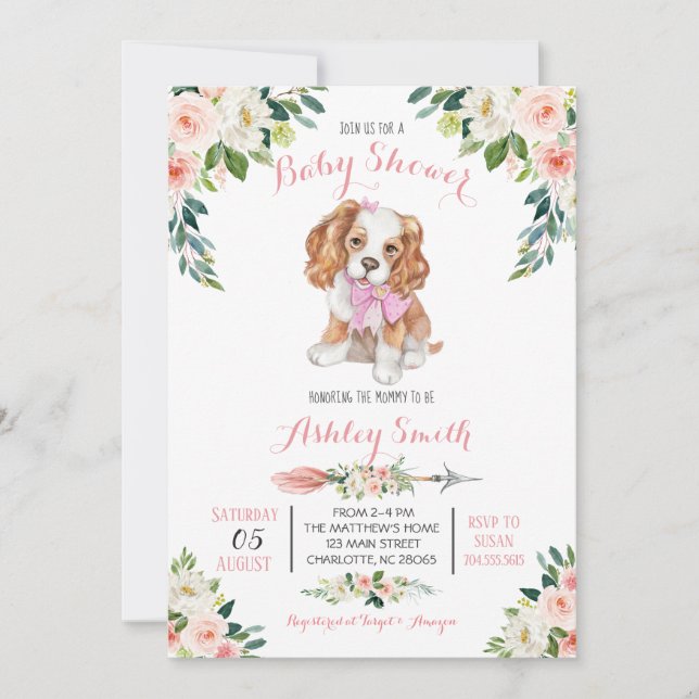 Puppy Baby Shower invitation, Invitation (Front)