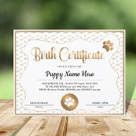 Puppy Birth Certificate Paw Print<br><div class="desc">Puppy Birth Certificate Paw Print</div>