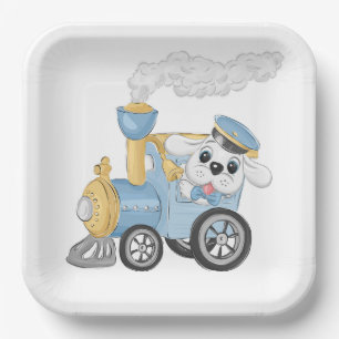 Puppy Birthday Boy Paper Plates