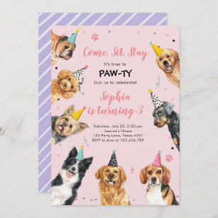 Dog Birthday Invitations & Invitation Templates | Zazzle