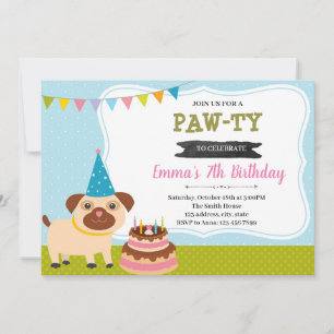 Puppy birthday party Invitation