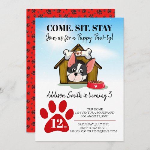 Puppy Birthday Party Invitation