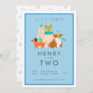 Puppy Birthday Party Invitation - Customizable