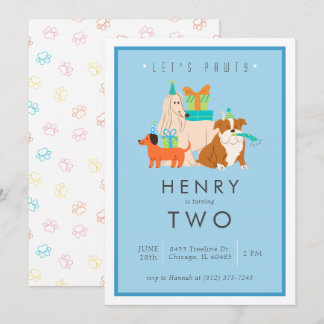 Puppy Birthday Party Invitation - Customizable