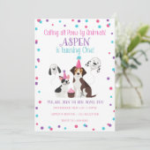 Puppy Birthday Party Invitations (Standing Front)