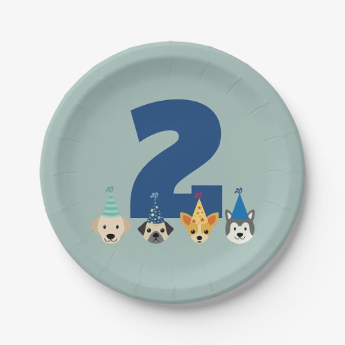 Puppy Birthday Party Plates Dog Party Kids Boys Paper Plates