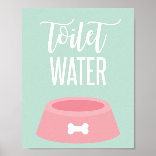 Puppy Birthday Party Sign Toilet Water