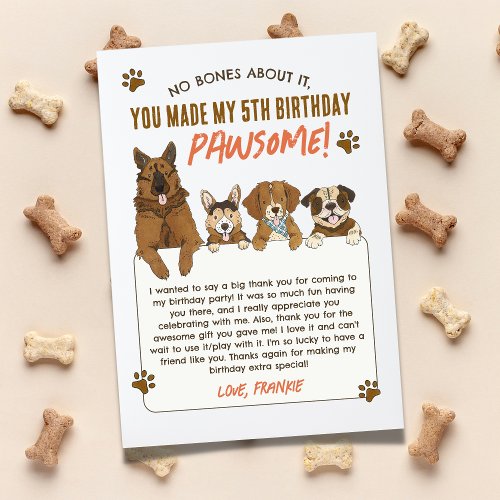 Puppy Birthday Party Thank You Cards