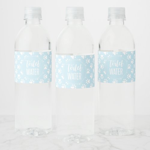 puppy birthday party toilet water bottle labels