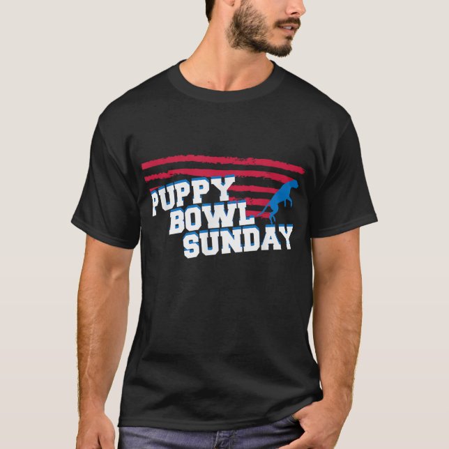 Puppy Bowl Sunday Cute Dog Lover Gift T-Shirt (Front)