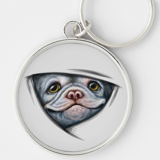 Puppy Bulldog  Keychain (Front)