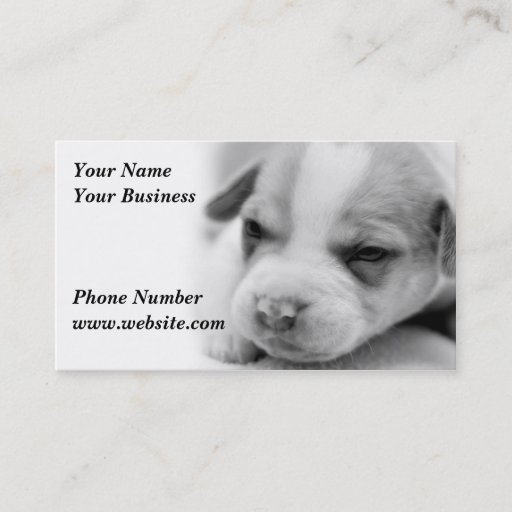 Customizable Puppy Business Card