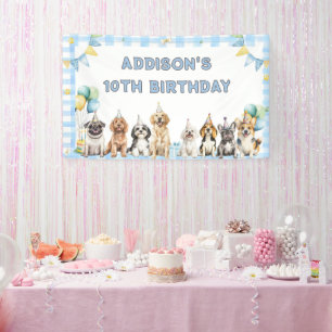 Puppy Calling All Pawty Animals Birthday Banner