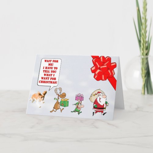Puppy Cavalier King Charles Spaniel Christmas Card