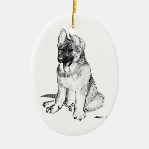 Puppy Ceramic Ornament