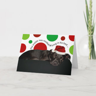 Puppy Christmas Dreams Holiday Card