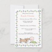 Puppy & Christmas Lights Baby Shower Invitation (Front)