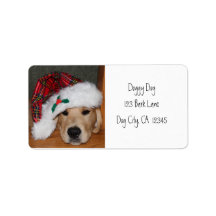 Puppy Christmas Return Labels