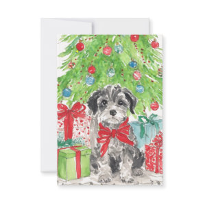 Puppy Christmas Watercolor Note Cards