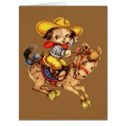 Puppy Cowboy on His Horse