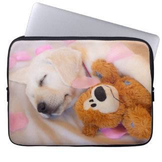 Puppy cuddles 02 laptop sleeve