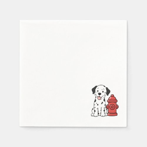 Puppy Dog and Fire Hydrant Cocktail Napkins