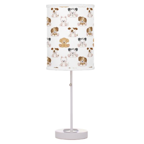 Puppy Dog Baby Boy Nursery Kids Table Lamp