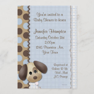 Puppy Dog Baby Shower Invitation