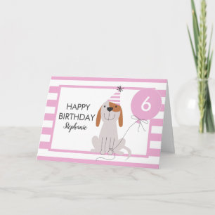 Puppy Dog Birthday Card Any Age