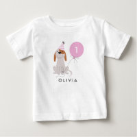 Puppy Dog Birthday Girl | Add Age Name