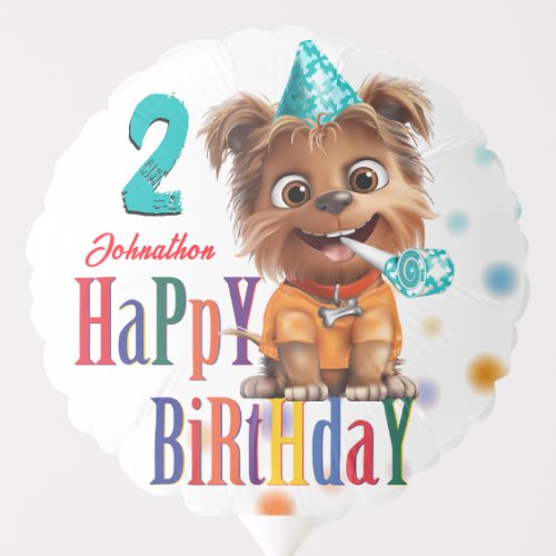 Puppy Dog Birthday Party Balloon